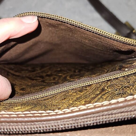 Relic Crossbody Embossed Paisley Pattern Bohemian Vegan Leather Adjustable - Picture 10 of 16